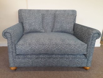 Small 1920s style sofa Pierre Frey Petrole